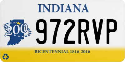 IN license plate 972RVP