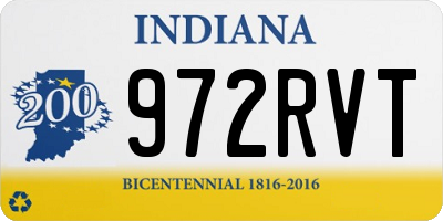 IN license plate 972RVT