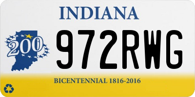 IN license plate 972RWG