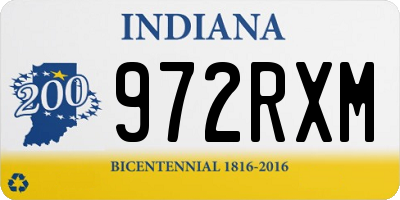 IN license plate 972RXM