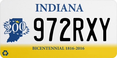 IN license plate 972RXY