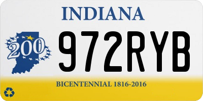 IN license plate 972RYB