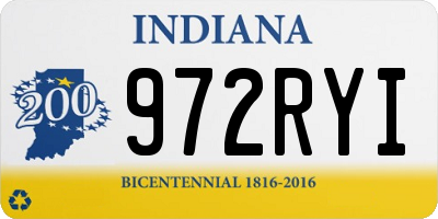 IN license plate 972RYI