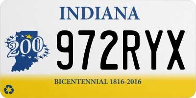 IN license plate 972RYX