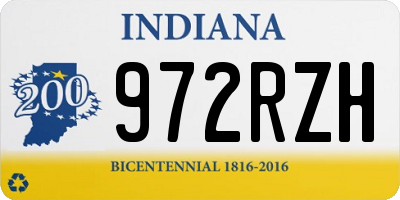IN license plate 972RZH