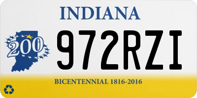 IN license plate 972RZI
