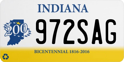 IN license plate 972SAG
