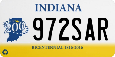 IN license plate 972SAR