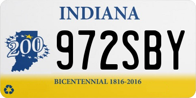 IN license plate 972SBY