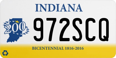 IN license plate 972SCQ