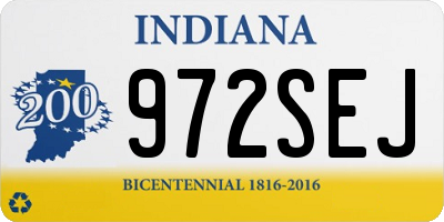 IN license plate 972SEJ