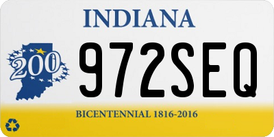 IN license plate 972SEQ
