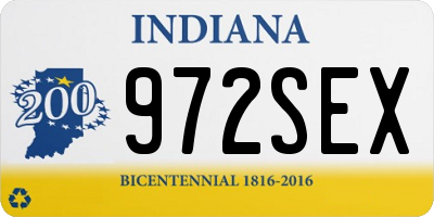 IN license plate 972SEX