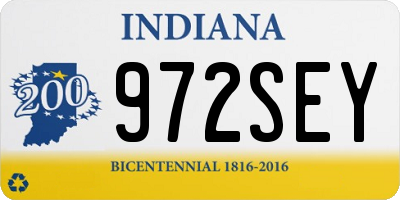 IN license plate 972SEY