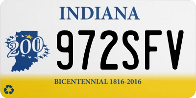 IN license plate 972SFV