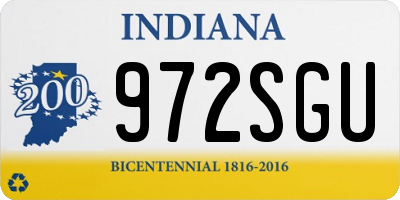 IN license plate 972SGU