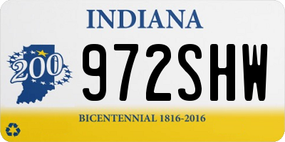 IN license plate 972SHW