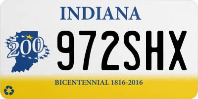 IN license plate 972SHX