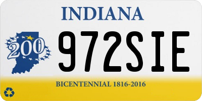IN license plate 972SIE