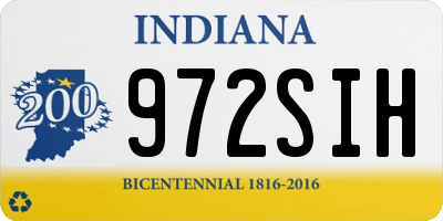 IN license plate 972SIH