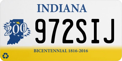 IN license plate 972SIJ