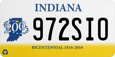IN license plate 972SIO