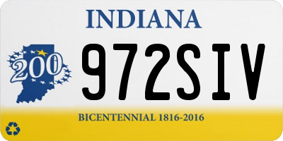 IN license plate 972SIV
