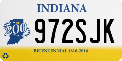 IN license plate 972SJK