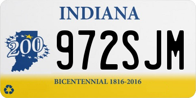 IN license plate 972SJM