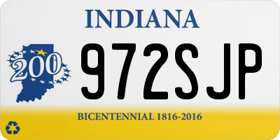 IN license plate 972SJP