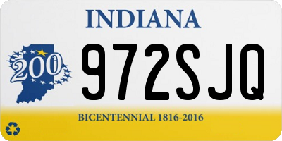 IN license plate 972SJQ