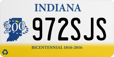 IN license plate 972SJS
