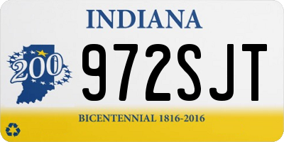IN license plate 972SJT