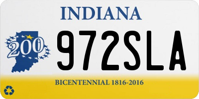 IN license plate 972SLA