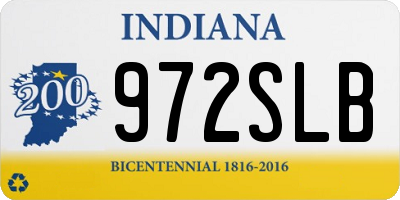 IN license plate 972SLB
