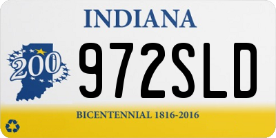 IN license plate 972SLD