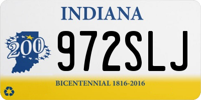 IN license plate 972SLJ