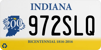 IN license plate 972SLQ