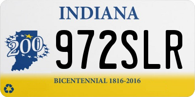 IN license plate 972SLR