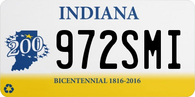 IN license plate 972SMI