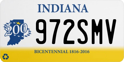 IN license plate 972SMV
