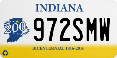 IN license plate 972SMW