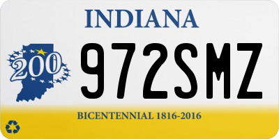 IN license plate 972SMZ