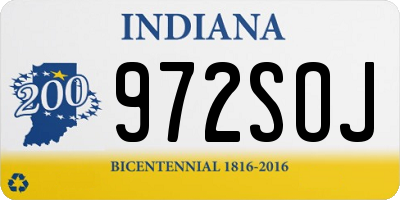 IN license plate 972SOJ