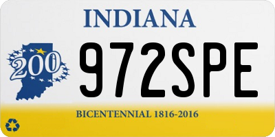 IN license plate 972SPE