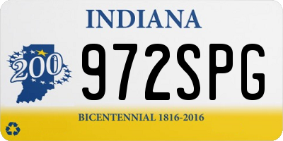 IN license plate 972SPG