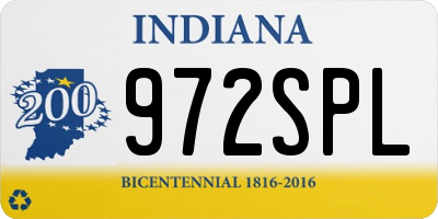 IN license plate 972SPL