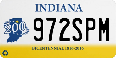 IN license plate 972SPM