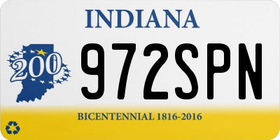 IN license plate 972SPN