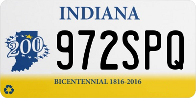 IN license plate 972SPQ